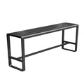 47" Industrial Metal Bar Table, Self-Draining Top Red