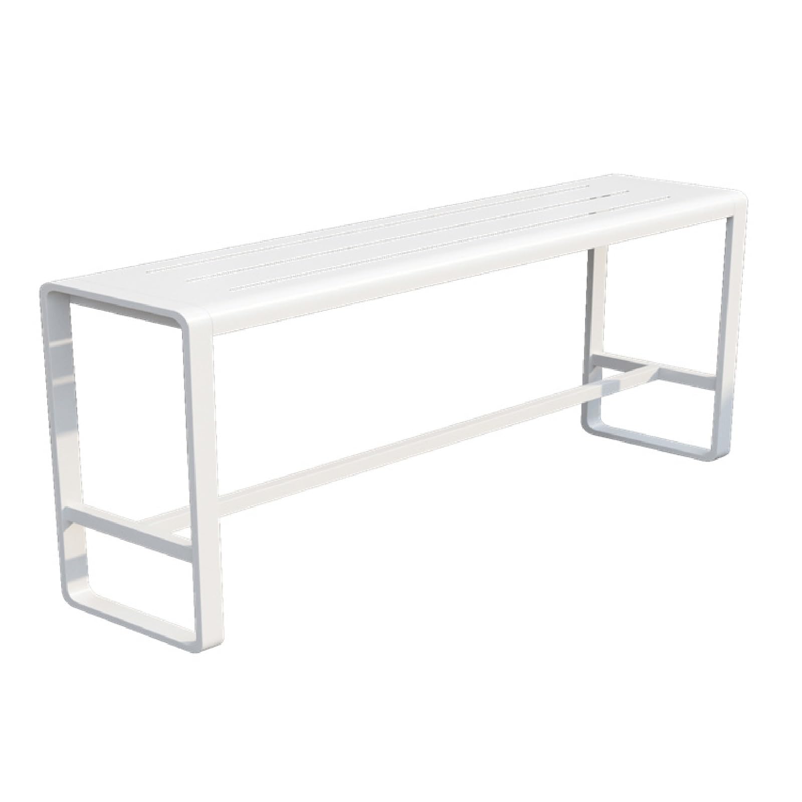 47" Industrial Metal Bar Table, Self-Draining Top Red