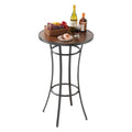 VEVOR Outdoor Bar Table, 47 x 15 in Patio Bar Table, Waterproof Top & Sturdy Metal Frame, Rectangle Counter Height Dining Tables, Outdoor Furniture for Balcony, Yard, Hot Tub, Poolside, Indoor