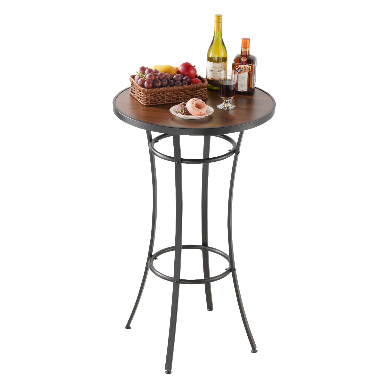 VEVOR Outdoor Bar Table, 47 x 15 in Patio Bar Table, Waterproof Top & Sturdy Metal Frame, Rectangle Counter Height Dining Tables, Outdoor Furniture for Balcony, Yard, Hot Tub, Poolside, Indoor