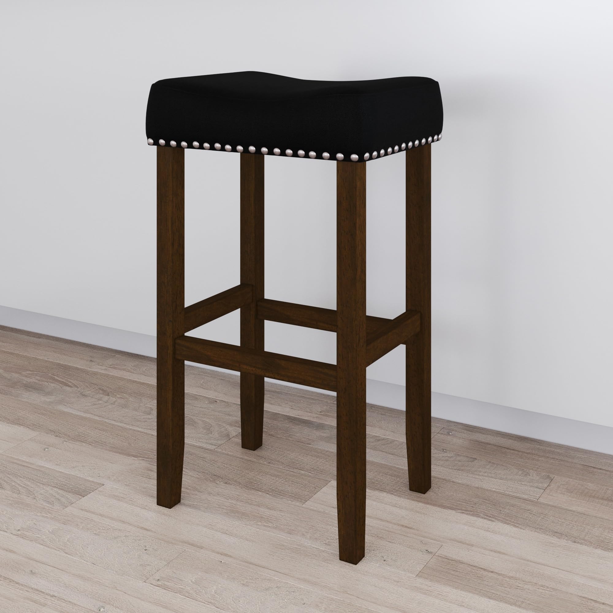 Nathan James Harvey Rattan Bar Stool, Bohemian Counter Height Stool with Woven Seagrass Seat, Solid Wood Legs, and Metal Footrest Seagrass/Brushed Gray, Set of 2