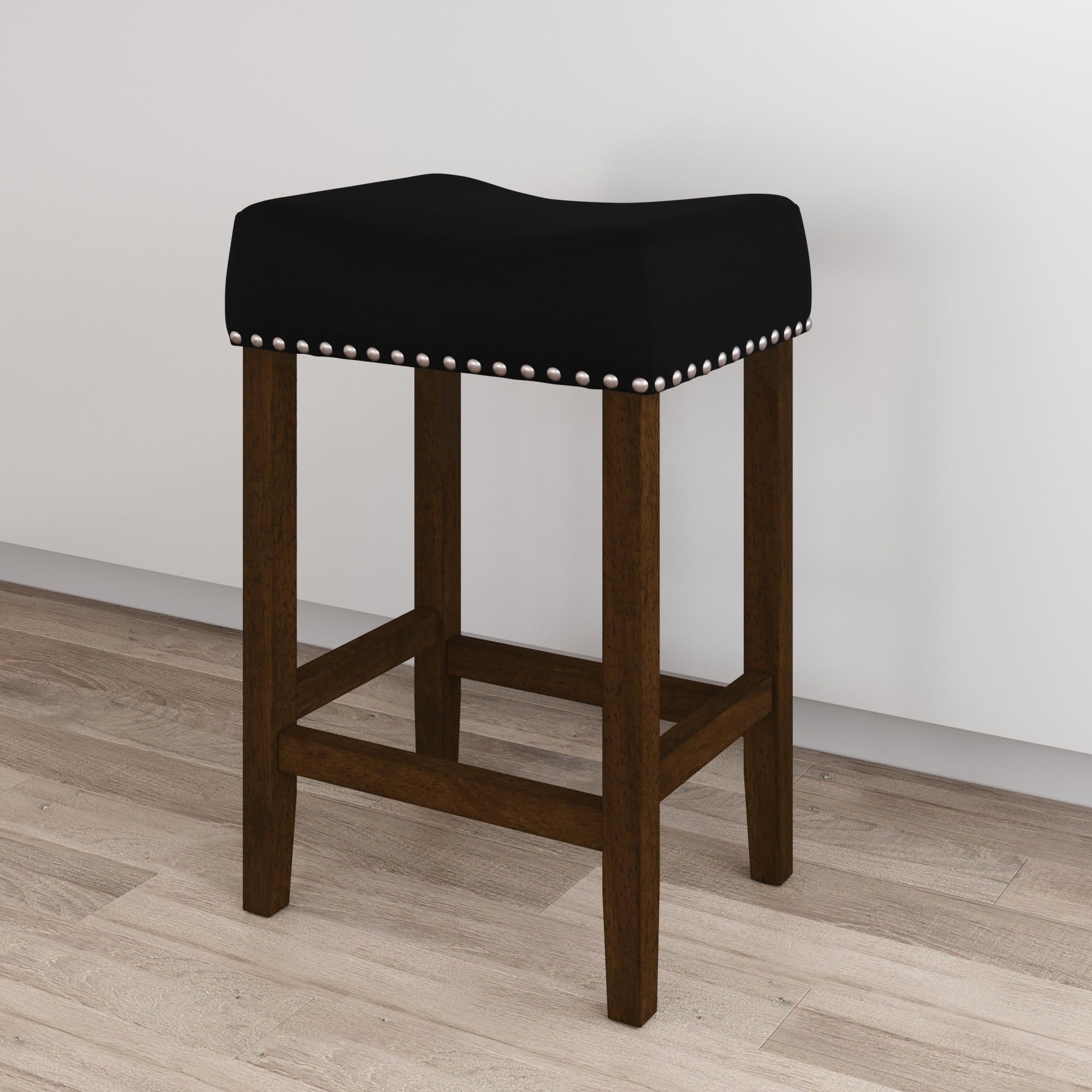 Nathan James Harvey Rattan Bar Stool, Bohemian Counter Height Stool with Woven Seagrass Seat, Solid Wood Legs, and Metal Footrest Seagrass/Brushed Black