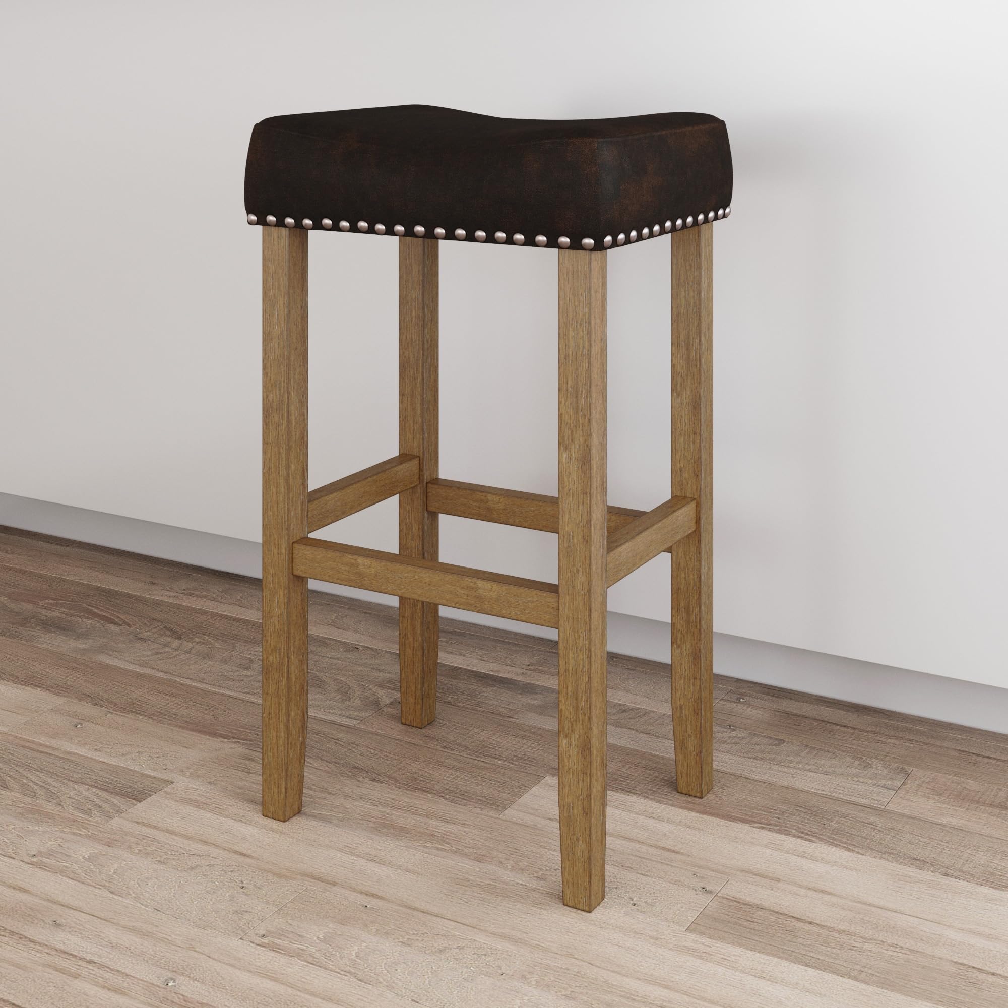 Nathan James Harvey Rattan Bar Stool, Bohemian Counter Height Stool with Woven Seagrass Seat, Solid Wood Legs, and Metal Footrest Seagrass/Brushed Black